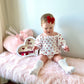 Baby Girl Valentines Day Outfit | Muslin Cotton Baby Girl Romper | Red Heart Baby Girl Romper and Headband | Baby Girl Bodysuit